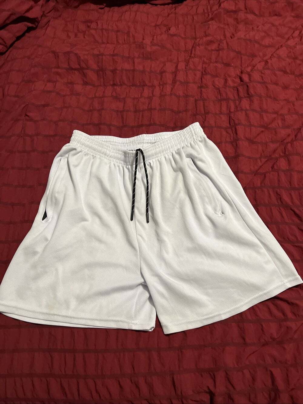 Real Essentials Men’s White Medium Shorts Above Knee